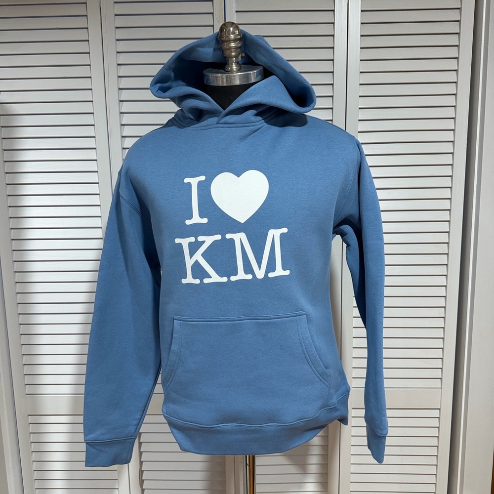I ♥ KM Kylie Minogue Blue Graphic Hoodie